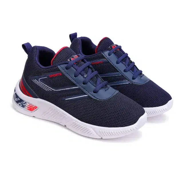 Bersache Lightweight Sports Shoes for Boys (Navy Blue, 13C)