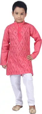 Cotton Embroidery Kurta & Pajama Set for Boys 