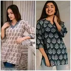 Short Kurti Printed Tops & Tunics for Women, Pack of 2 