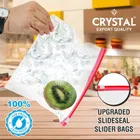 Crystal Slide Seal Bags, Multipurpose Transparent Slide Seal Bags 