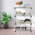 Multipurpose Shoe Rack for Home | Books, Foldable Slipper/Chappal/Footwear Stand 4 Shelves (Pack of 1)