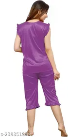 Satin Nightsuit Set for Women 