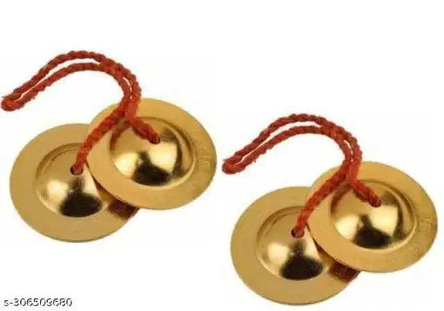 Iron Manjira (Golden, Set of 2)