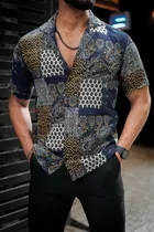 Silk Full Sleeves Shirt for Men (Multicolor, S)