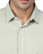 Poly Cotton Full Sleeves Printed Shirt for Men 