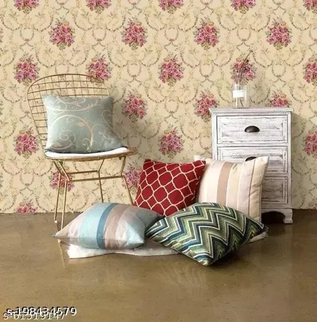 Bliss Vinyl Wallpaper for Home (Multicolor, 45x250 cm)