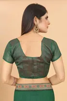 SVB Vichitra Silk Women Jacquard Saree With Un-Stitched Blouse 