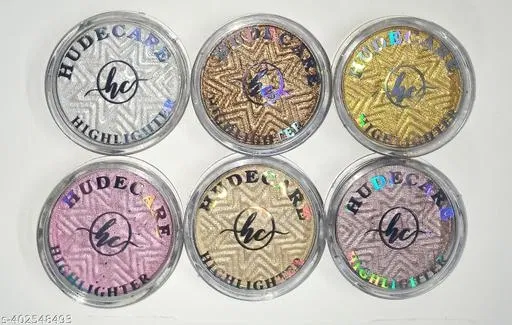 Face Highlighter, Multicolor, Pack of 6
