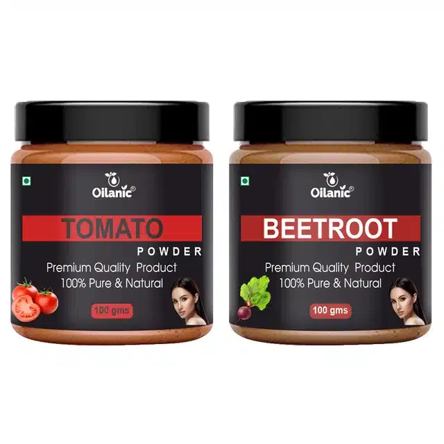 Natural Tomato & Beetroot Powder for Skin & Hair (Pack of 2, 100 g)