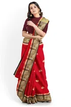 Silk Solid Saree for Women 