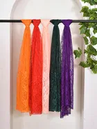 Net Self-Design Dupatta for Women (Multicolor, 2.2 m)