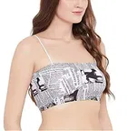 Cotton Blend Lightly Padded Wire Free Sports Bras for Women, Pack of 1 (Multicolor, 28)