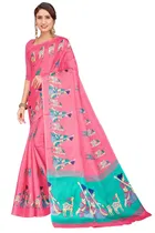 Khadi Silk Printed Saree for Women 