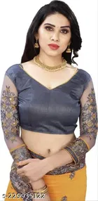 Vichitra Silk Embroidered Saree for Women 