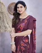 Chiffon Printed Saree for Women 