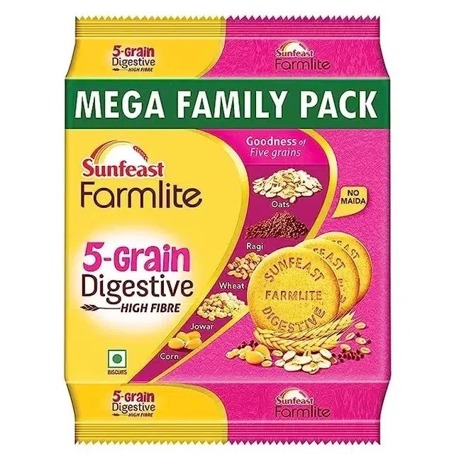 सनफीस्ट फार्मलाइट 5-ग्रेन डाइजेस्टिव हाई फाइबर (फैमिली पैक) - 955 g