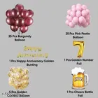 58 Pcs 7th Birthday Decoration kit, Multicolour, Set of 1
