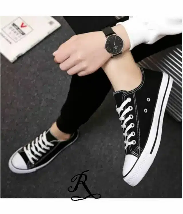 Casual Shoes for Men (Black, 8)