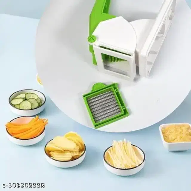 Plastic Potato & Vegetable Chipser (Multicolor)