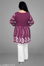 Georgette Chikankari Top for Women 