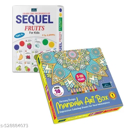 Harmony Mandala Boxx Part 1 + Learning the Technique of Sequel Fruits – A fun and educational combo that blends fruity logic play with calming art for kids!