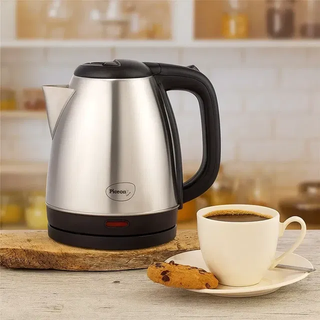 PIGEON Electric Kettle (1.5 ltr, Silver & Black , Pack of 1)