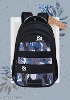 Nylon Backpack for Men & Women, Black
