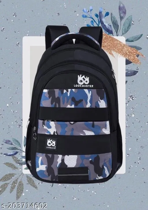 Nylon Backpack for Men & Women, Black