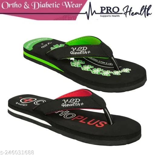 Flipflop for Women, Black, Pack of 2, Pack of 2 (7)