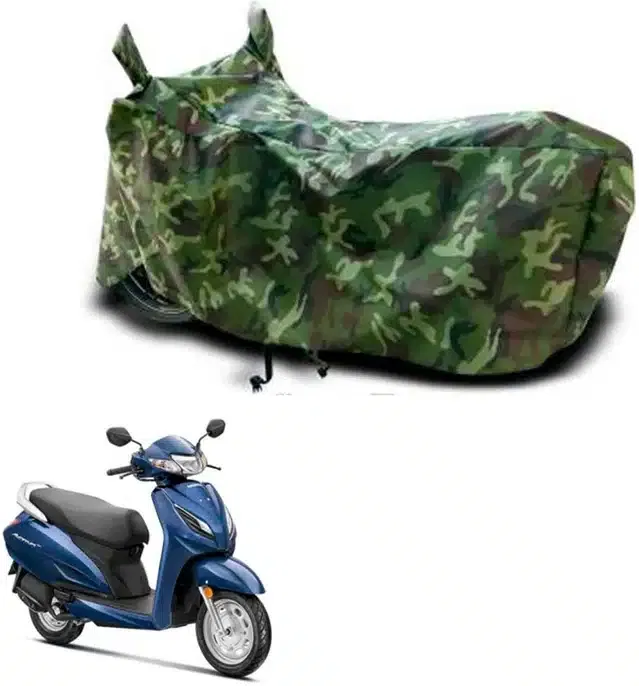 Waterproof & UV Protection Polyester Full Body Cover for Honda Activa 4g bike (Green)
