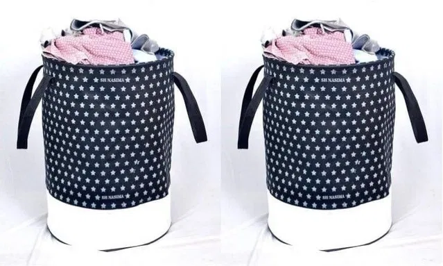Canvas Laundry Bag,Black, (Pack Of 2)