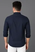 Cotton Blend Solid Full Sleeves Shirt for Men 