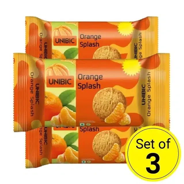 Unibic Orange Splash Cookies 3X45 g (Pack Of 3)