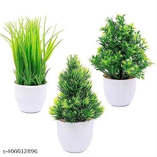 Plastic Artificial Flower (Multicolor, Pack of 3)