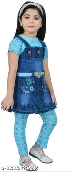 Cotton & Denim Clothing Set for Girls 