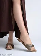Shoetopia Flat Sandals Brown Size IND-3