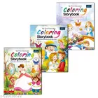 Fairytales Coloring Storybooks – Set of 3 Parts 1 2 3 Story Plus Coloring Books for Kids Age 3 to 8 Years Creative Activity Book Early Learning Birthday Gift Homeschooling Craft Fun Imagination Boost Brain Development
