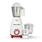 Maharaja Whiteline Neo DLX Mixer Grinder with Stainless Steel Jars | Long Lasting Performance with 750 Watt Motor | Overload Protector | Vacuum Feet | Ergonomic Handle | 5 Year Motor Warranty (White)