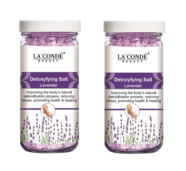 La'Conde Detoxifying Lavender Bath Salt Crystal (200 g, Pack of 2)
