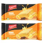 Delicrunch Orange Flavoured Crunchy Wafers 2X60 g (Pack of 2)