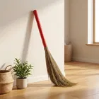 Captain Shine Premium Grass Broom with Plastic Handle, 2x425g [Net], 112cm 
