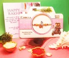 Alloy Rakhi with Greeting Card & Roli Chawal 