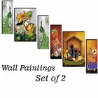 MDF 2 Pcs Designer Wall Painting for Home & Office 