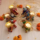 Metal Handcrafted Elephant Shaped Candle Holders 