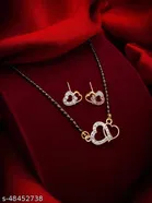 Alloy Mangalsutra with Earrings for Women 