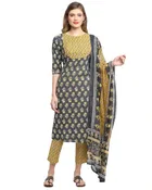 Cotton Cambric Printed Kurta Set for Women 