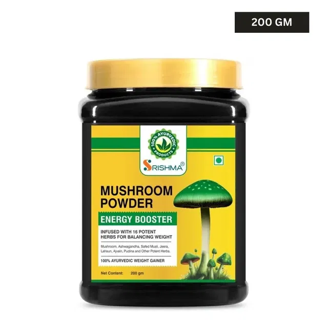 Srishma Ayurvedic Mushroom Powder Infused With 16 Potent Herbs - Weight Gainer (200 G)