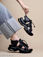 Shoetopia Women's Floaters - Black 