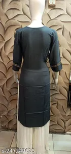 Rayon Slub Printed Kurti for Women 