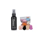 Daimanpu Makeup Fixer (100 ml) with Beauty Blenders (Multicolor, Set of 2)